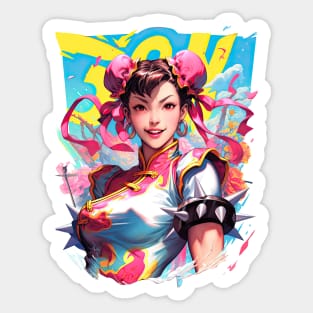 STREET FIGHTER - CHUN LI - RISING SUN | Gaming Anime Manga Pop Culture Anime Fashion | PROUD OTAKU Sticker